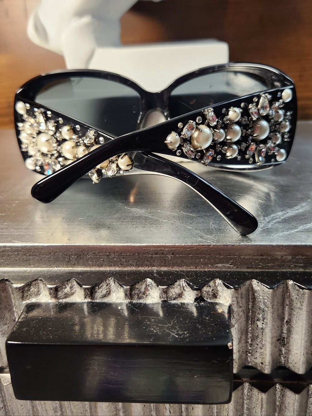 Dolce & Gabbana Sunglasses With Pearls & Crystals - Designer Shades Sunnies